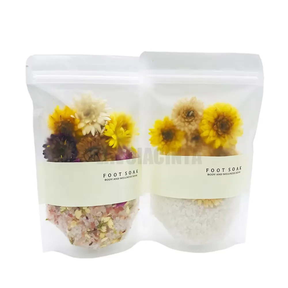 Private Label 100% Natural Cooling Menthol Foot Soaks Epsom & Himalayan Salts for Tired Feet