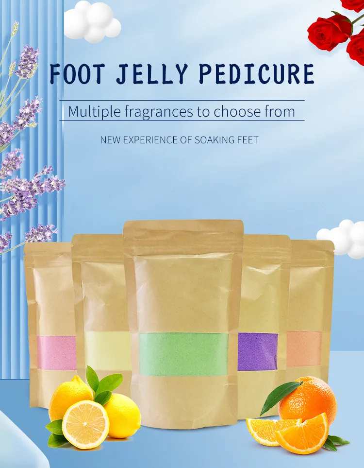 Crystal Jelly Foot Spa Pedicure – Exfoliating Foot Massage