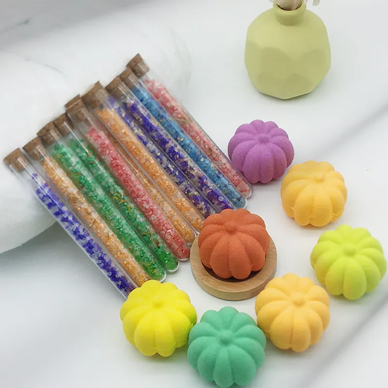 Natural Halloween Pumpkin Bath Bomb Gift Set for Kids Skin Care