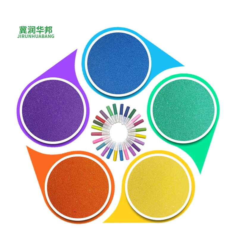 Runhuabang  colored sand as core element in mural designs craft workshops event decorations studio displays aesthetic standards for decorative art colored sand