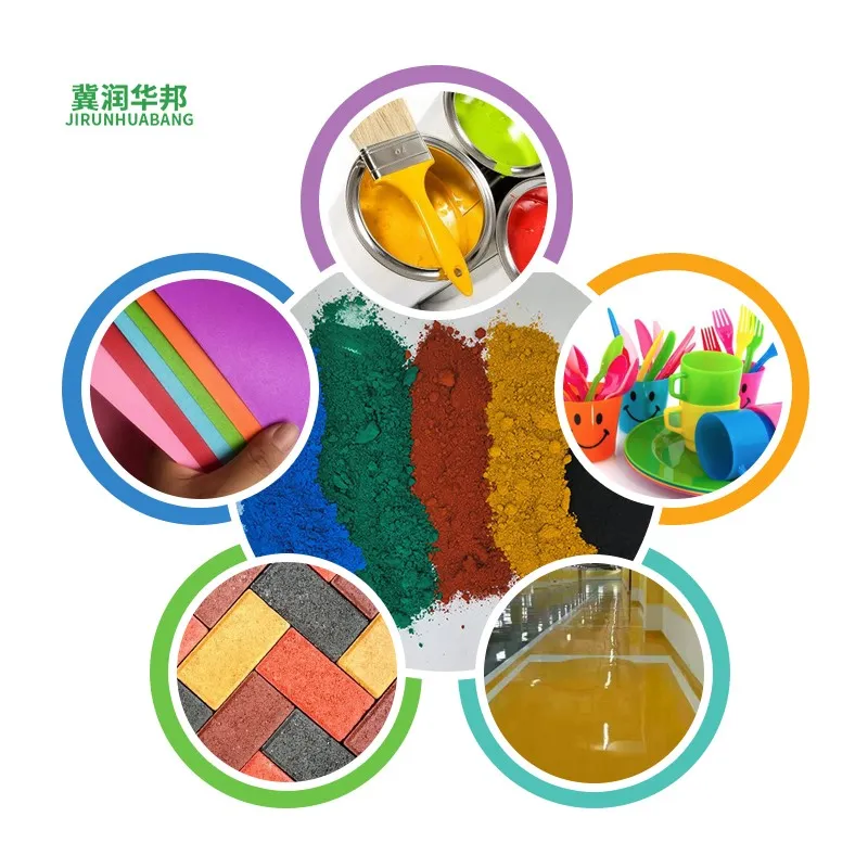 Multicolor iron oxide pigments for fire-resistant coatings ceramic glazes printing inks decorative plaster offer heat resistance color consistency tinting power dispersion