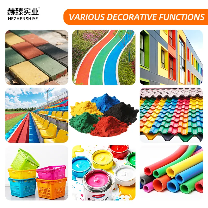 Iron oxide pigments for infrastructure eco friendly coating terrazzo coloring color stability weather resistance outdoor sculpture coloring recycled rubber coloring interior decoration