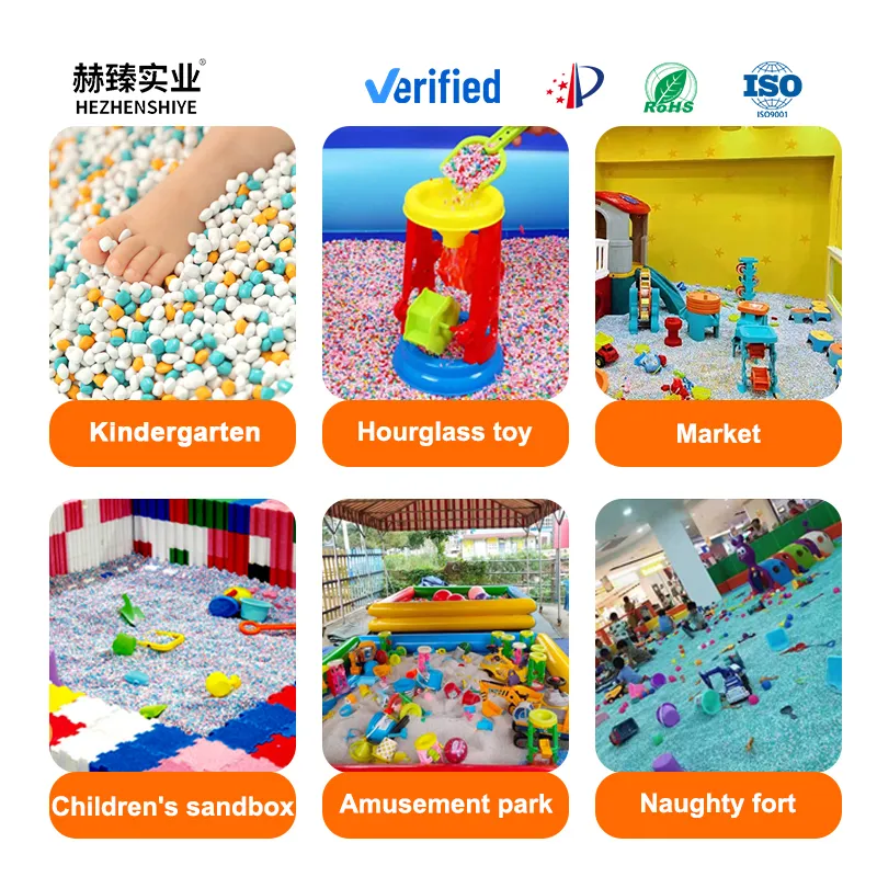 Nano Imitation Porcelain Particles: Safe & Colorful ShockAbsorbing Filler for Children’s Play Areas