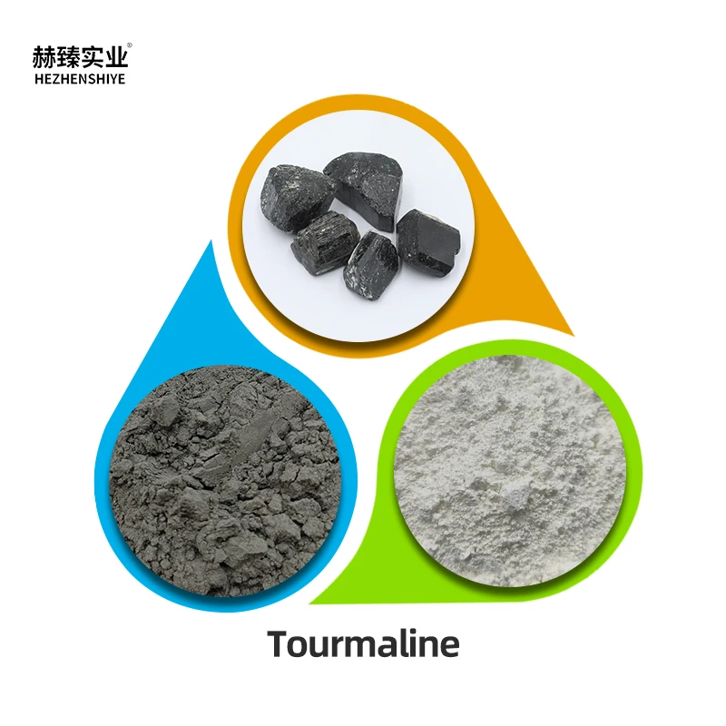 Tourmaline powder enhancing concrete durability adsorbing paint odors in interior decoration and construction projects across various regions as building material additive