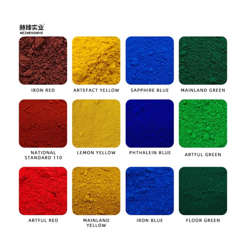 Multicolor iron oxide pigments for applications in coatings printing inks ceramics glass deliver tinting strength hiding power weather resistance