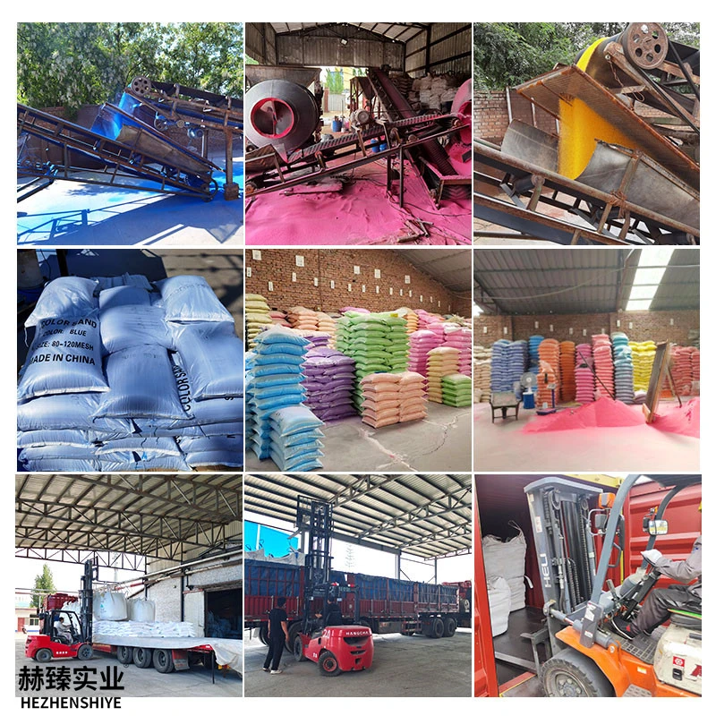 Dyed high-temperature sintered color sand