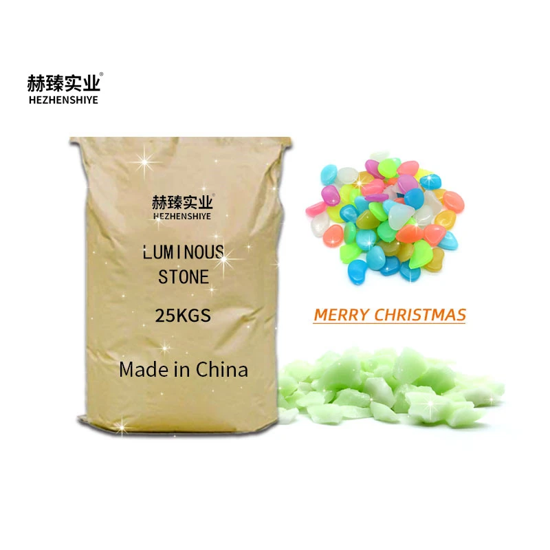 Hezhen artificial colored glow-in-night stone walking track garden landscape fluorescent particles luminous gravel brightness lasting