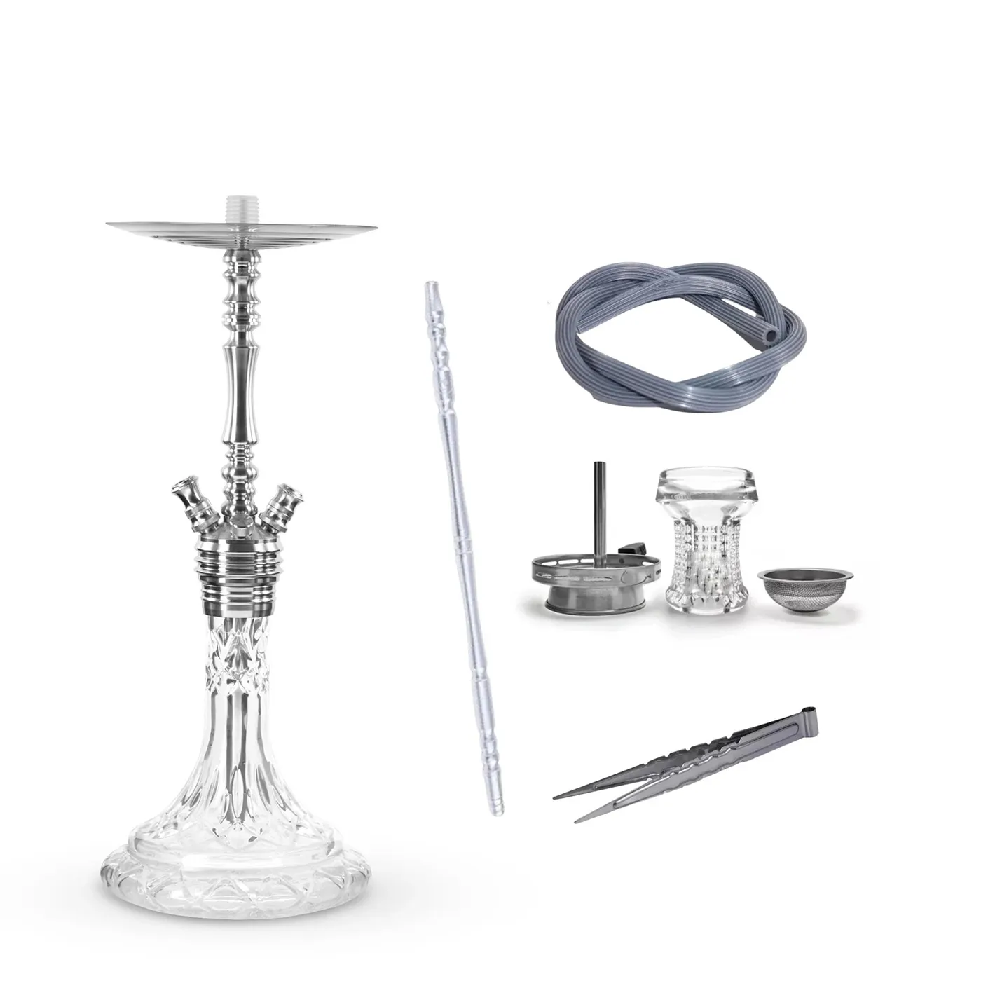 Dingshuo Mio 2.0 Stainless Steel Hookah With Crystal Glass Bowl