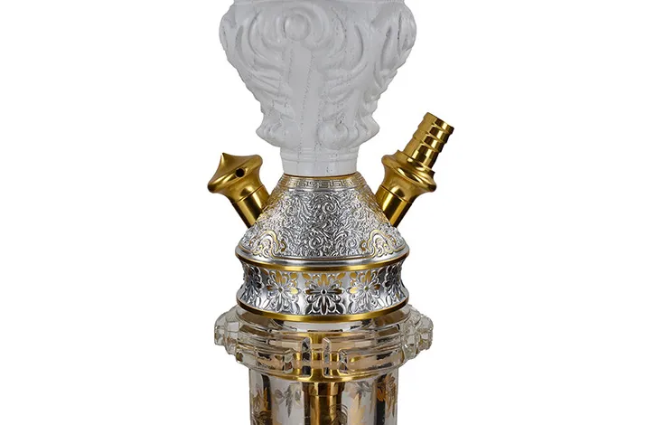 DINGSHUO Legend Hookah with Borosilicate Glass & Wooden Smoke Column DINGSHUO Legend Hookah with Borosilicate Glass & Wooden Smoke Column