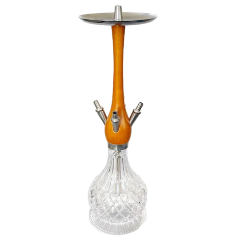 Wooden pipe hookah water pipe