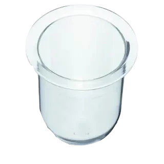 EaseAlign 1000 mL Transparent Glass Dissolution Vessel with Glass Flange