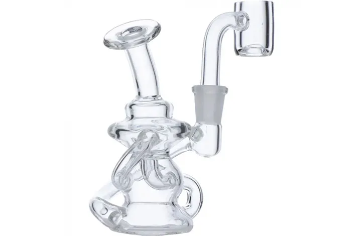Mini Recycler Dab Rig With Quartz Banger Mini Recycler Dab Rig With Quartz Banger