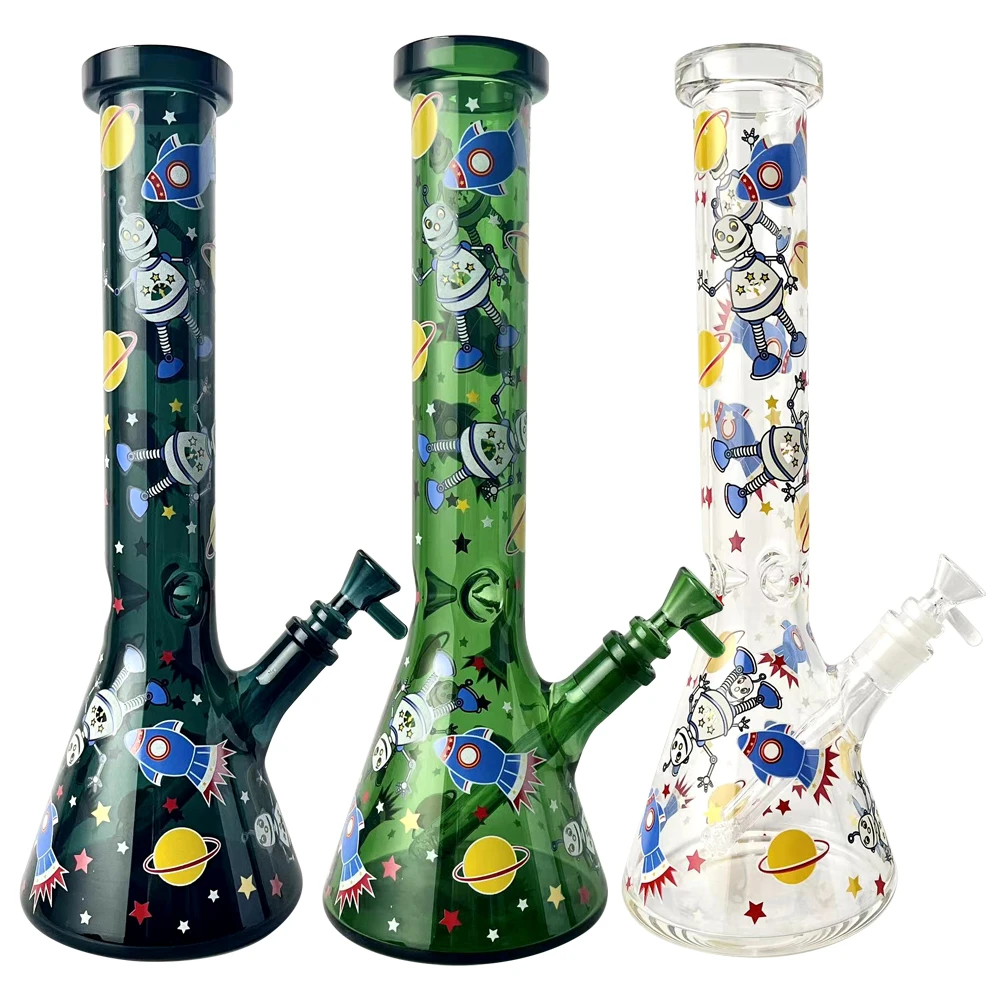 Cool Space-themed Glass Hookah Bottle