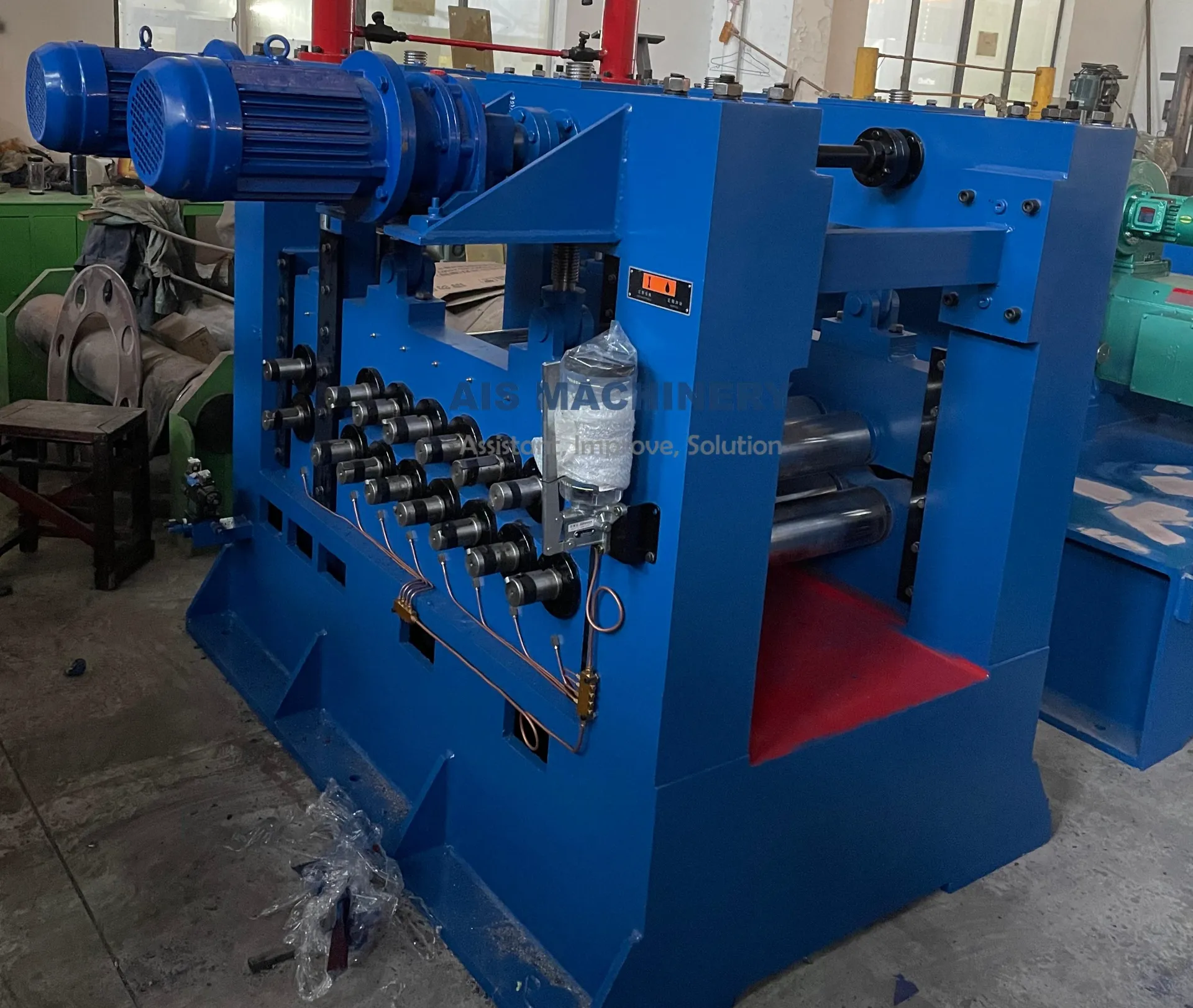 2-roll pinch feeder + 13-roll leveling main unit