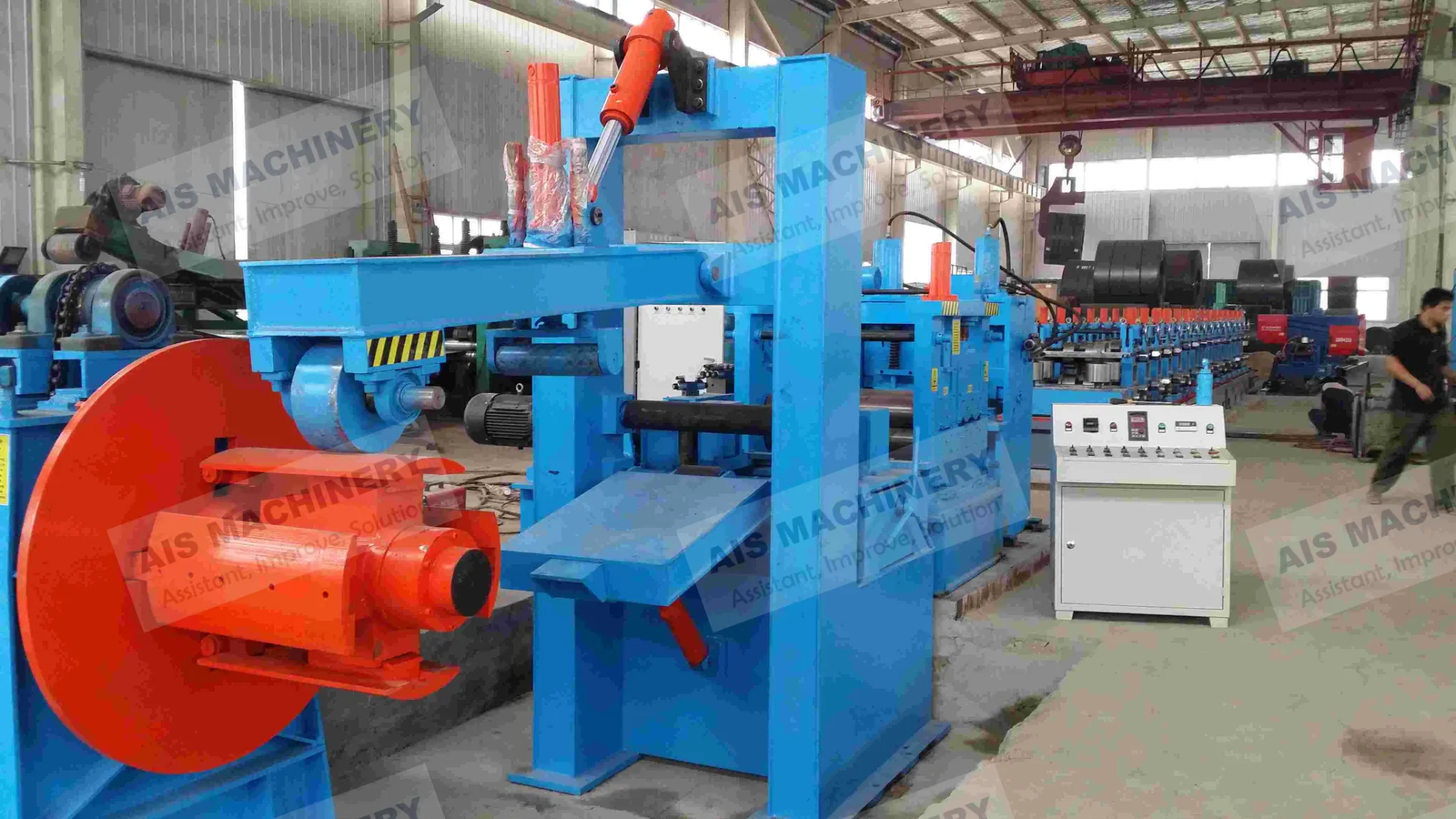 single head Uncoiler with peeler