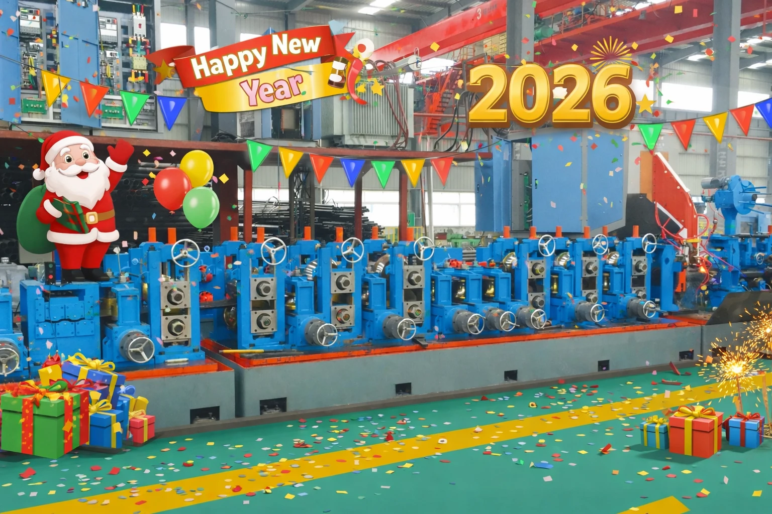 🎉 Happy New Year 2026 | New Year’s Day Greetings from ERW Tube Mill Manufacturer