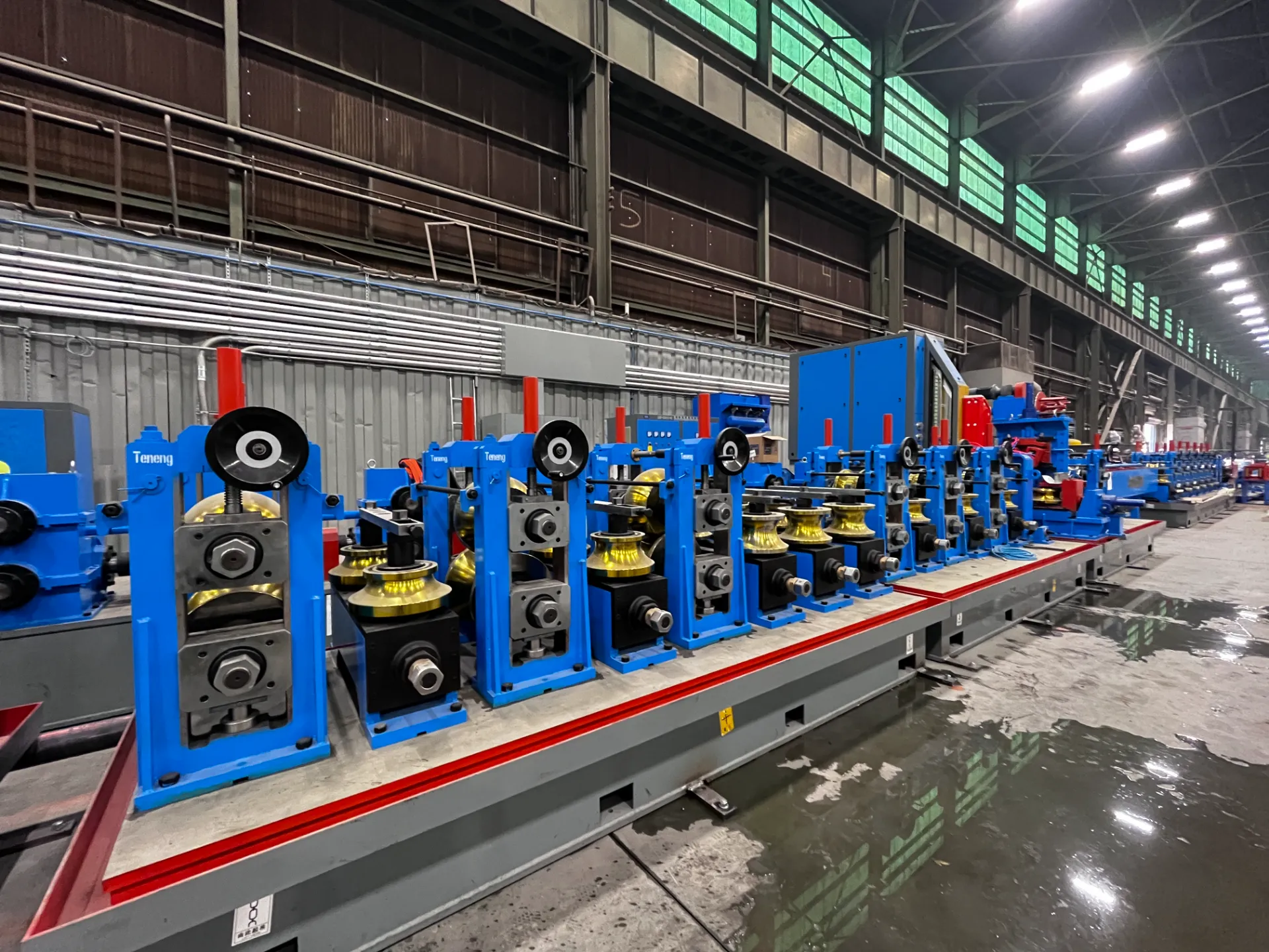 Erw pipe making machine running process flow chart