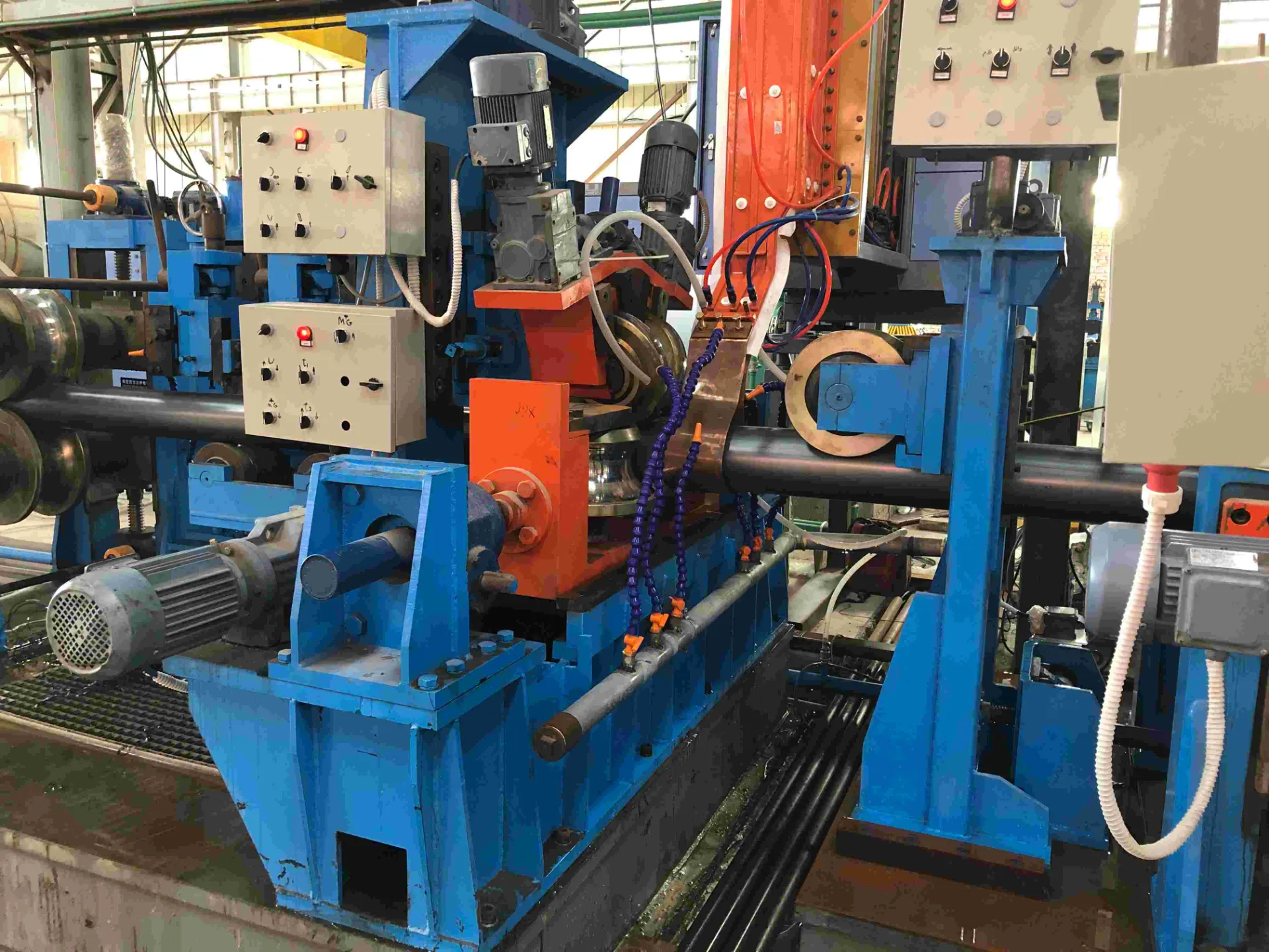Erw pipe making machine running process flow chart