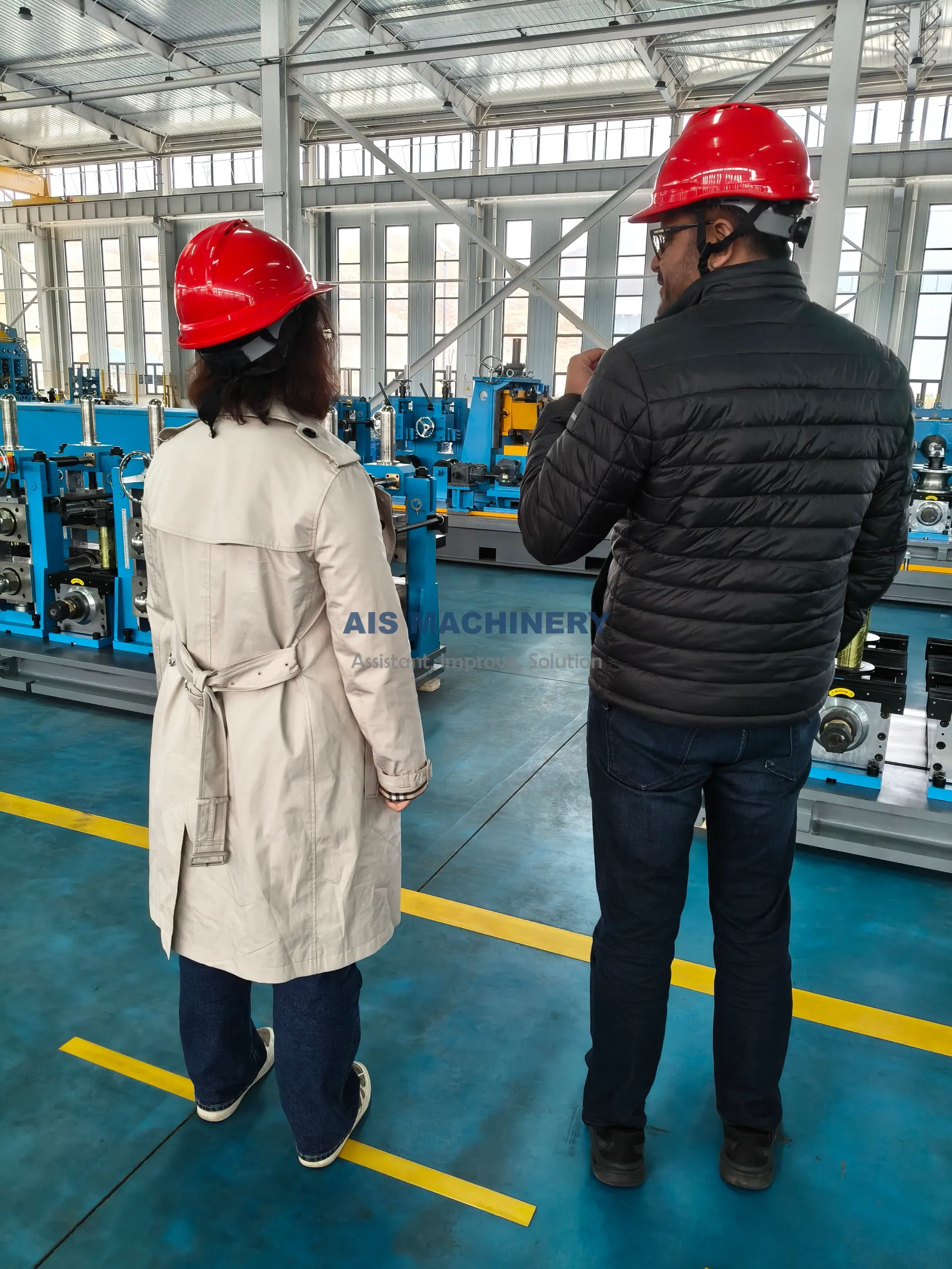 A Southeast Asia client visited our ERW tube mill factory