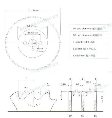 CNC Saw Blade Grinding Machine Specifications
