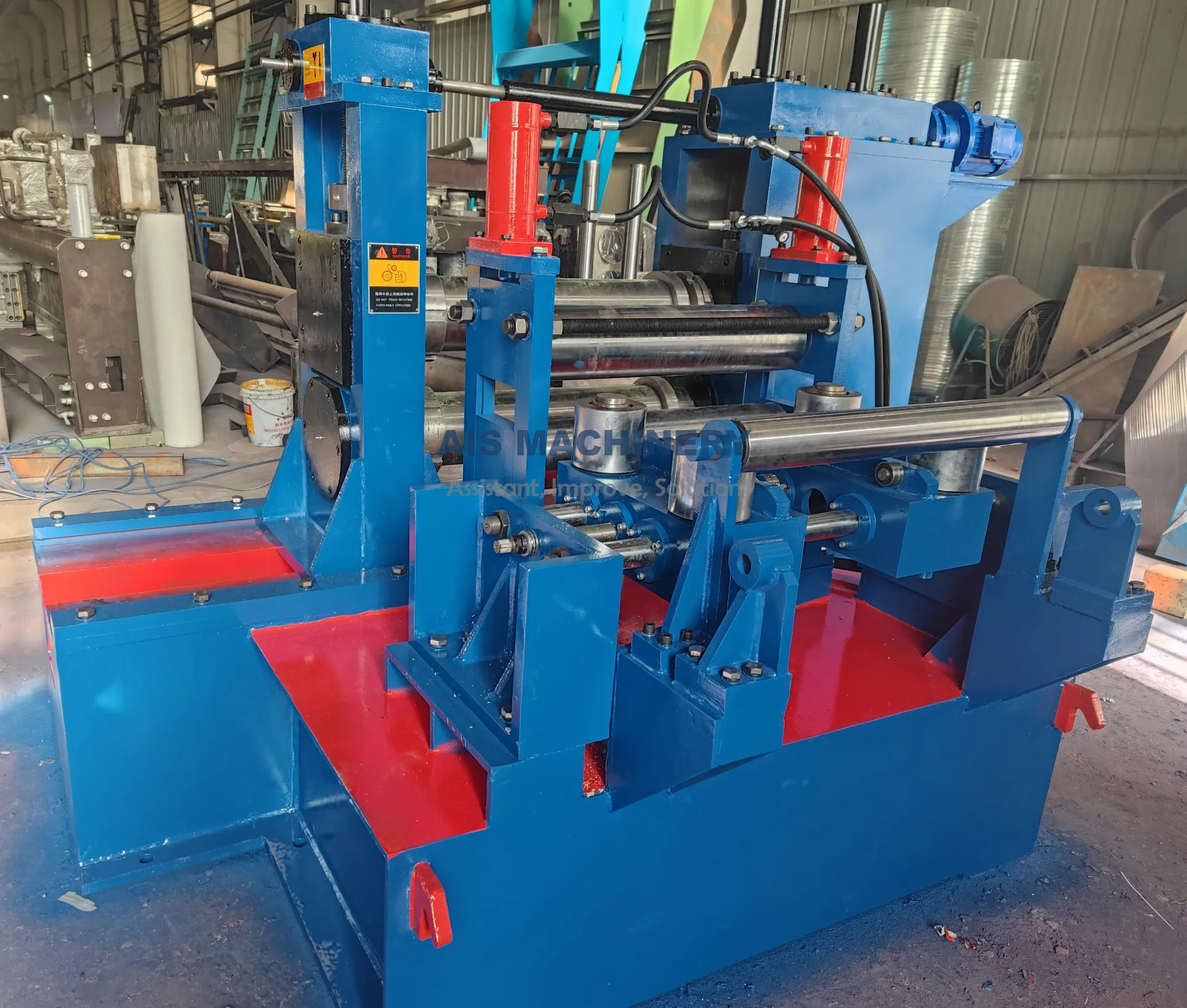 Correction and centering machine