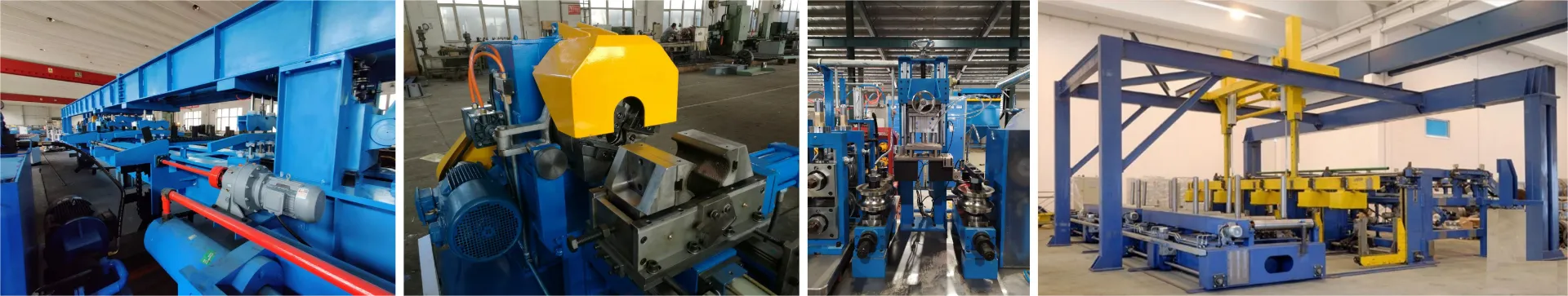 erw pipe hydro tester machine and chamfer machine