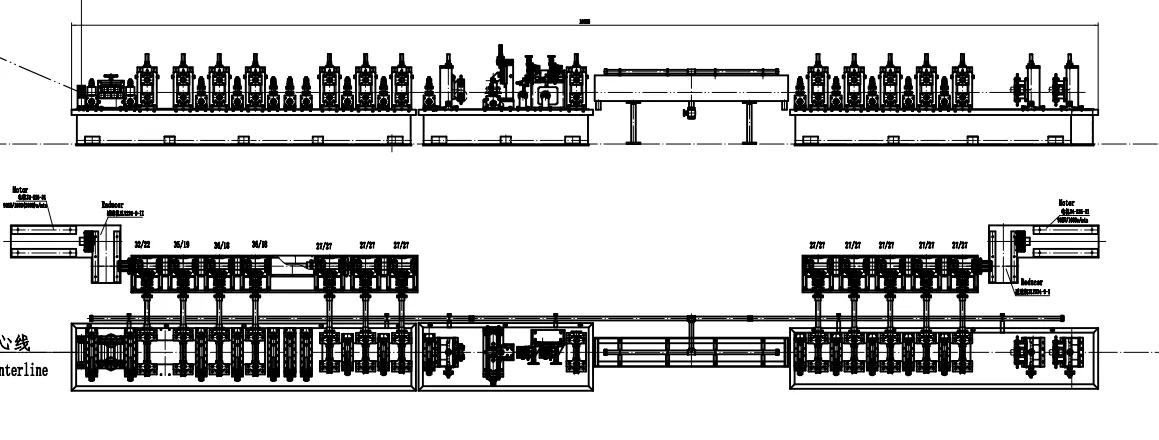 Forming and Final Sizing Section of ERW Pipe Mill