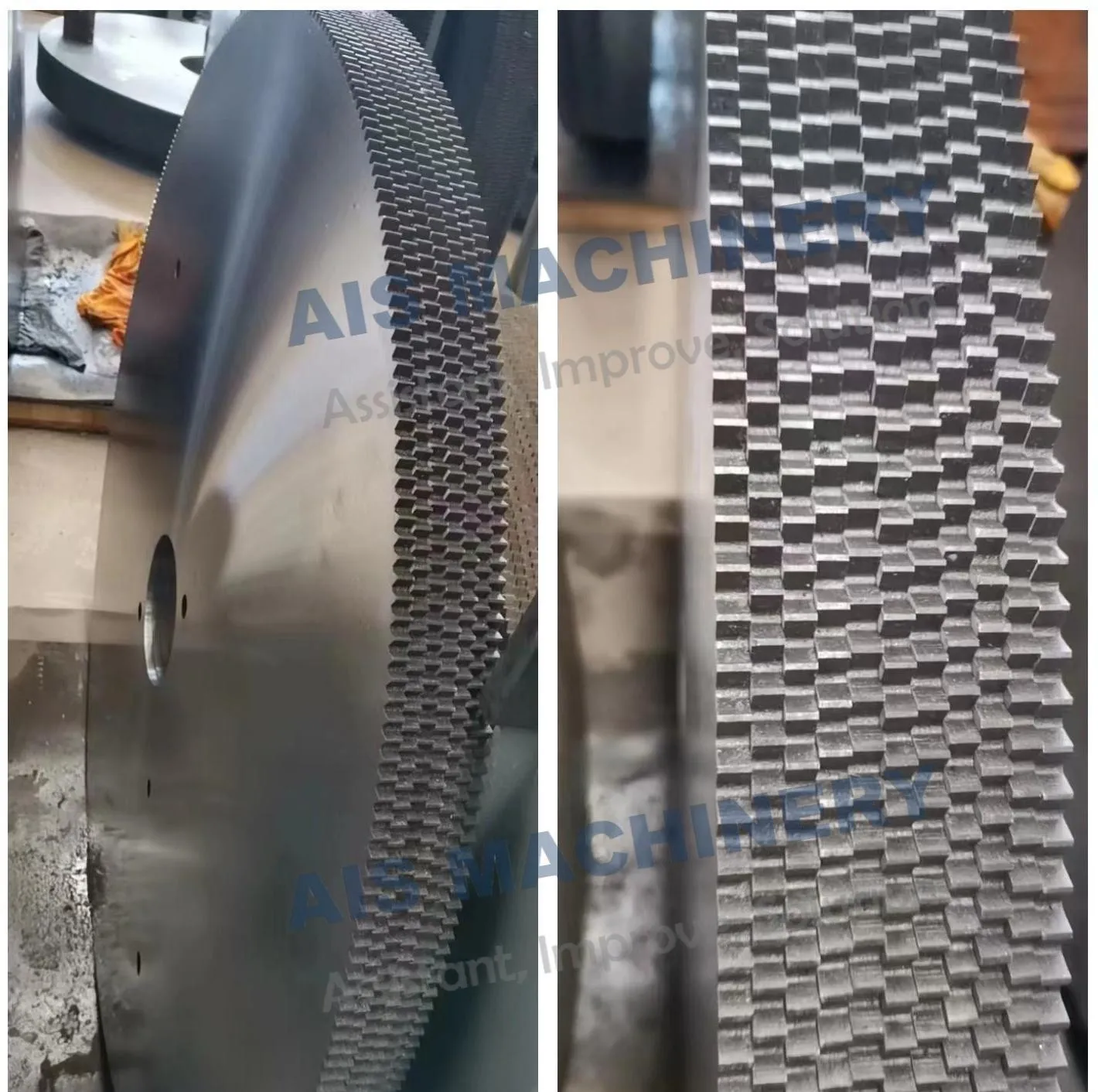 Friction saw blade teeth grinding sharp machine