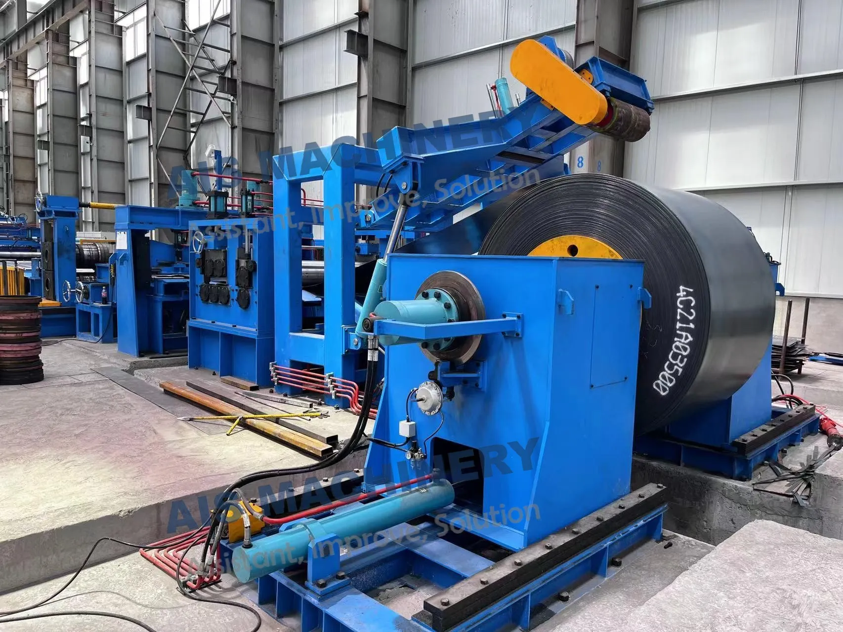 High-performance slitting and cut-to-length combined line