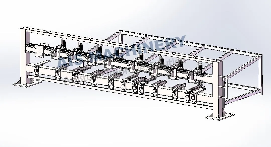 hyraulic multi- head tube cutting machine
