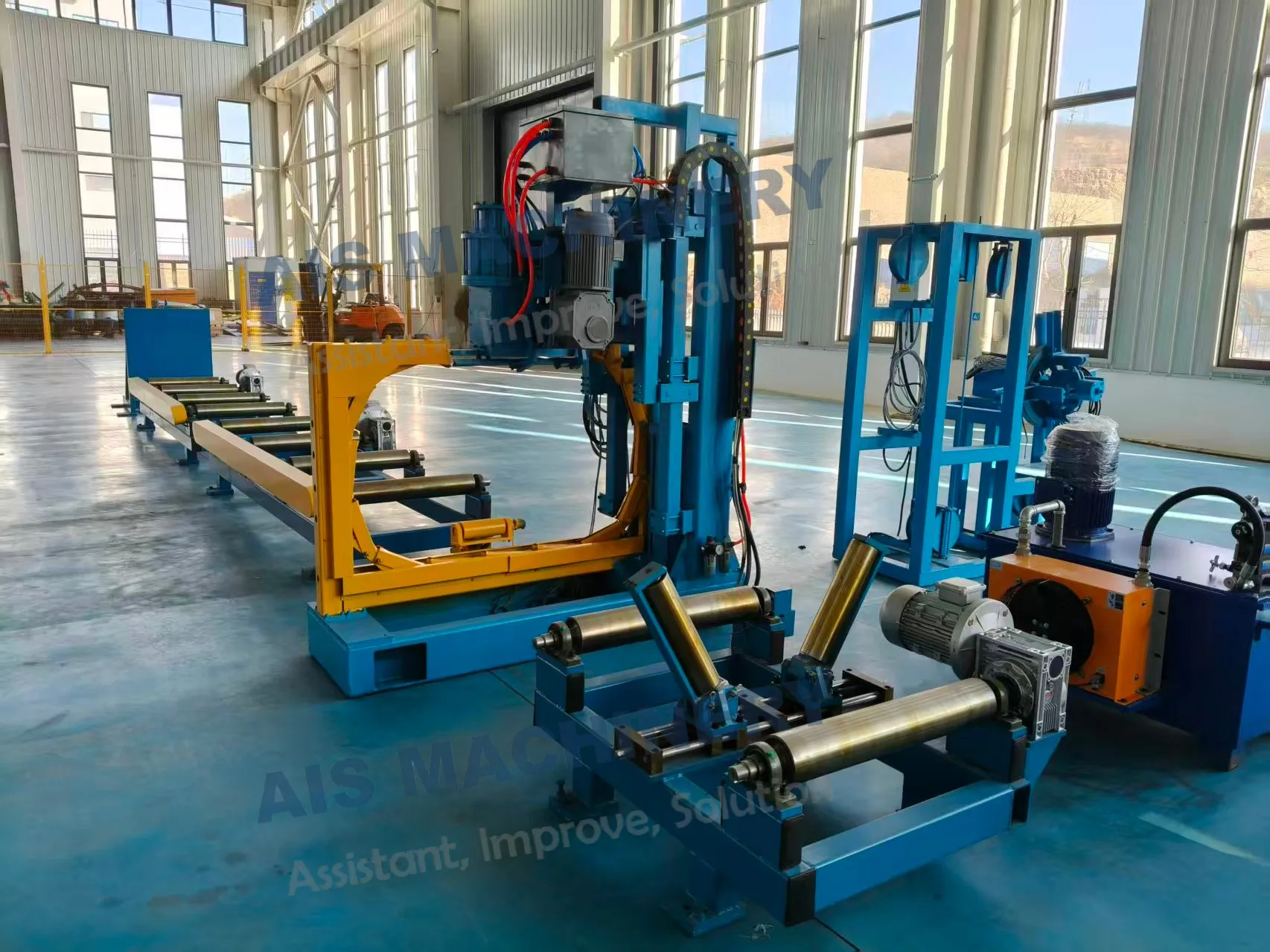 Packing machine and strapping