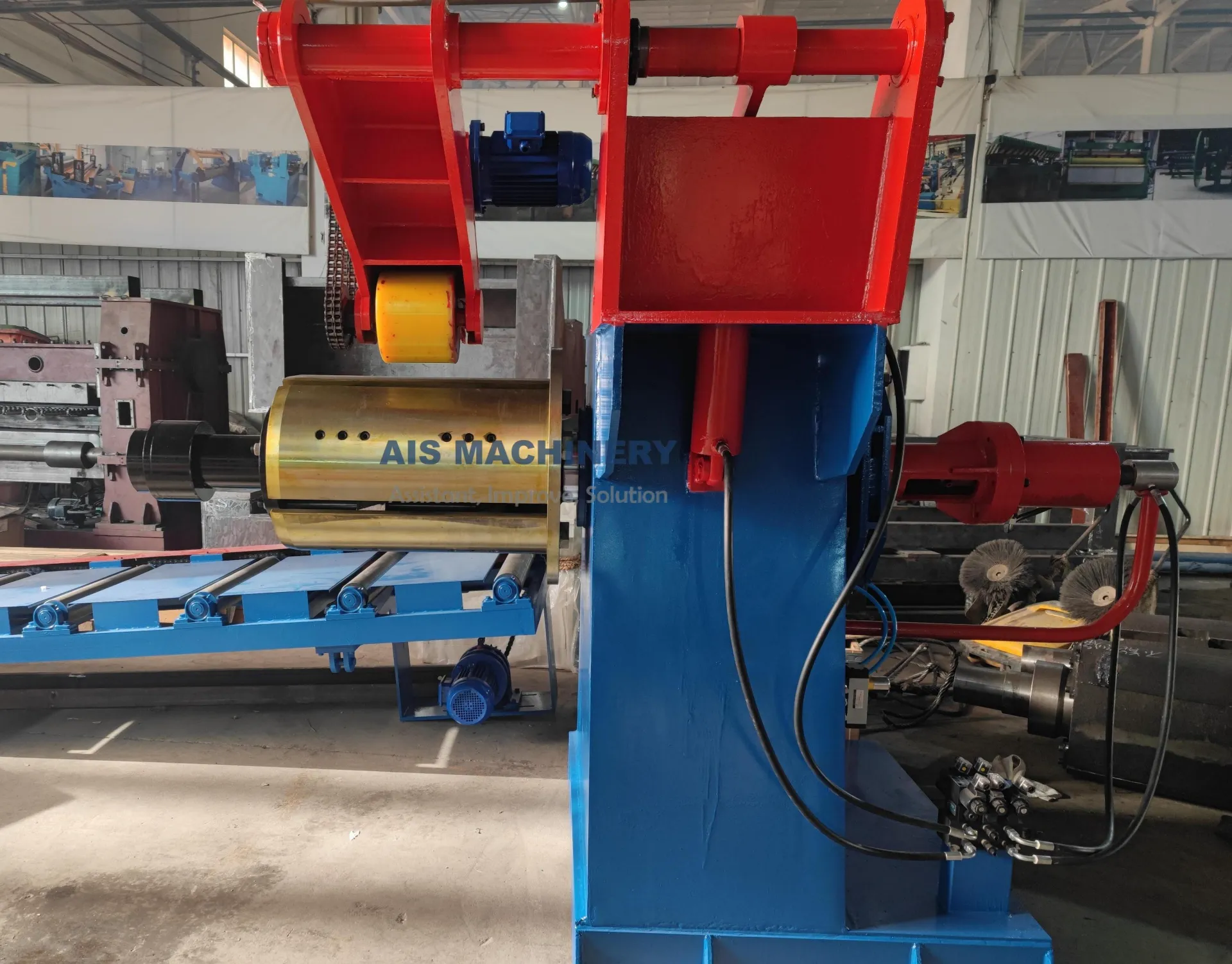 single mandrel uncoiler