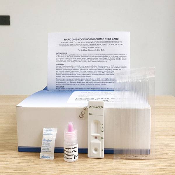 2019-nCoV IgG/IgM Combo Test Card: Rapid 15‑Min Results?