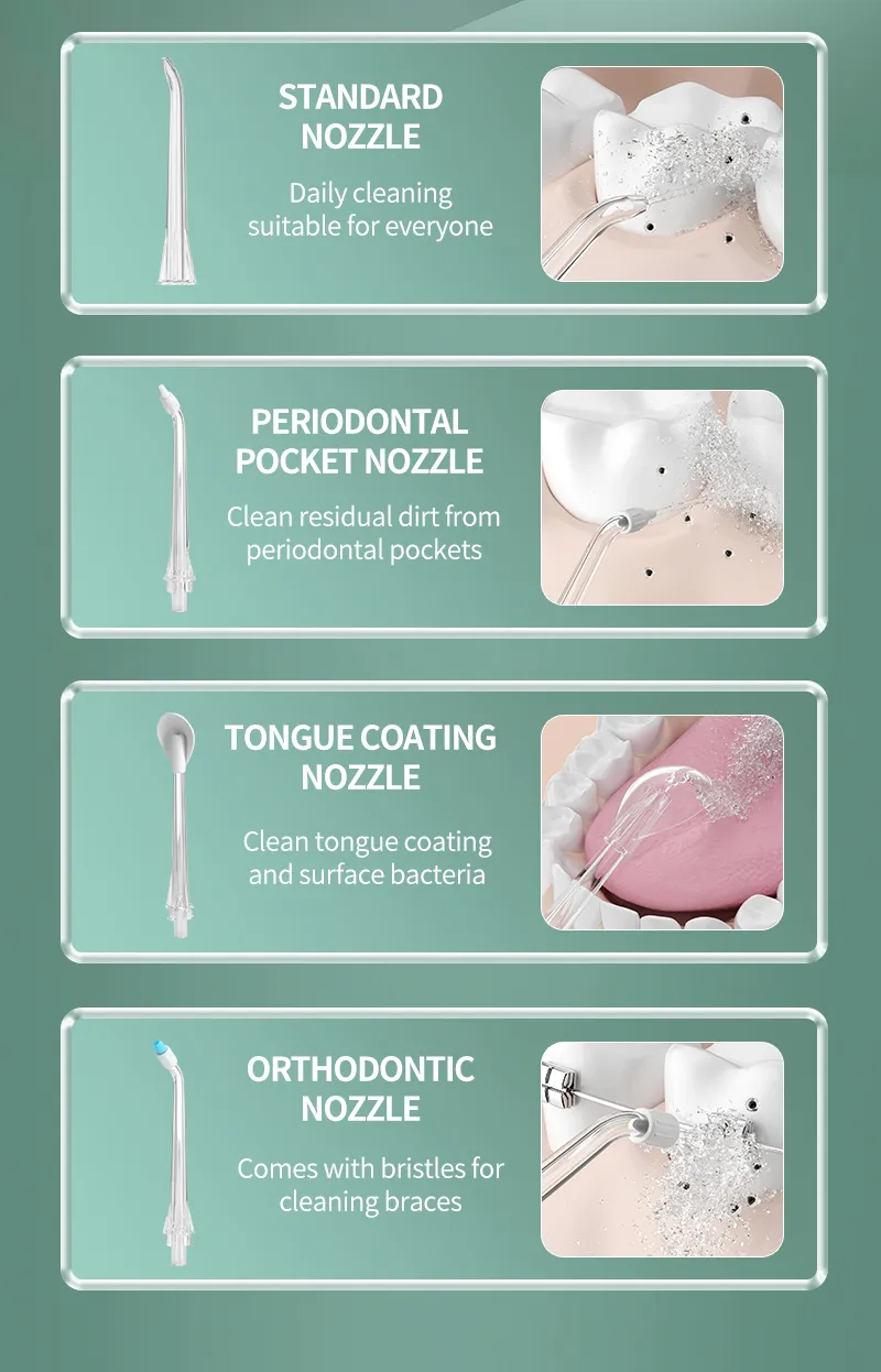 B 31B 1000mAh IPX7 Waterproof Portable Household Dental Irrigator with English Operating Instructions