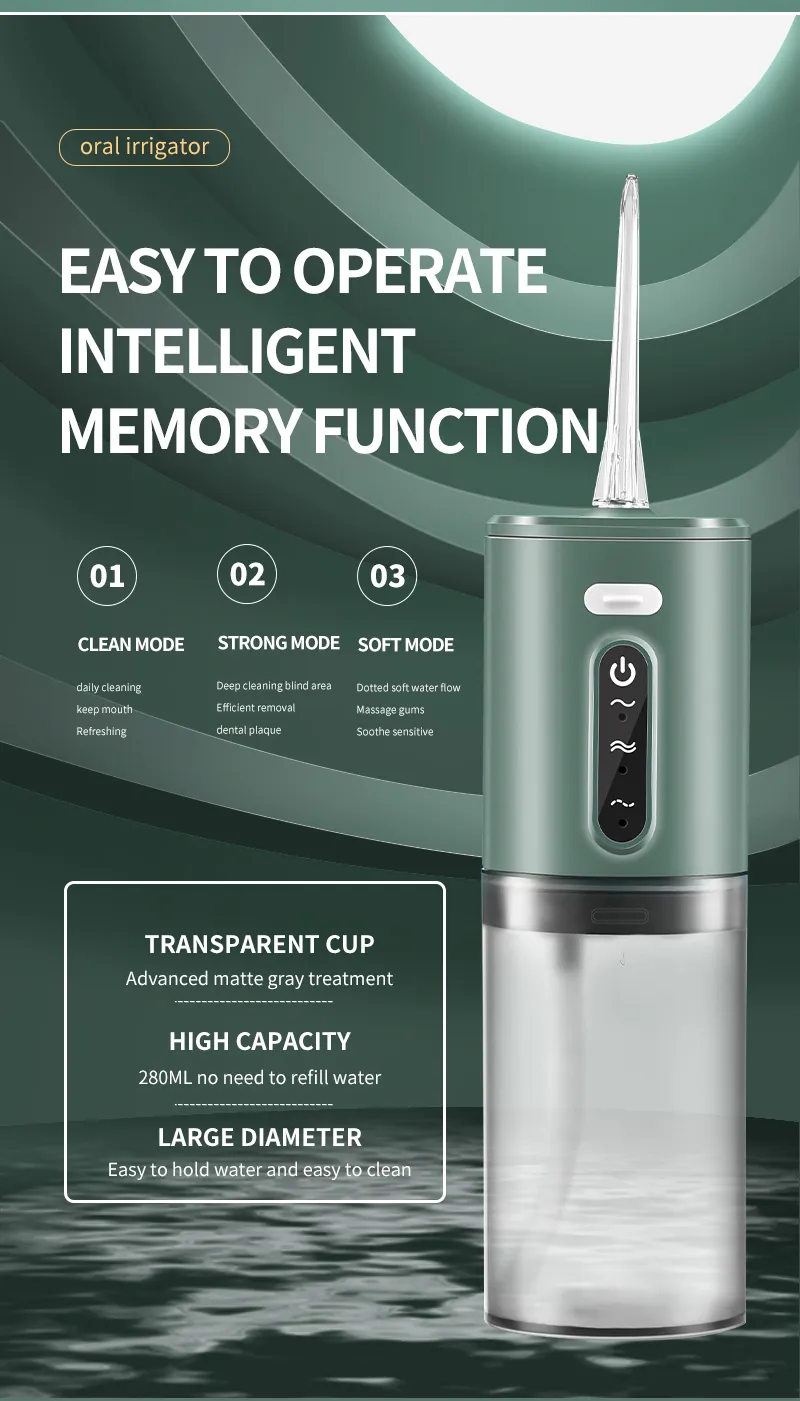 B 31B 1000mAh IPX7 Waterproof Portable Household Dental Irrigator with English Operating Instructions