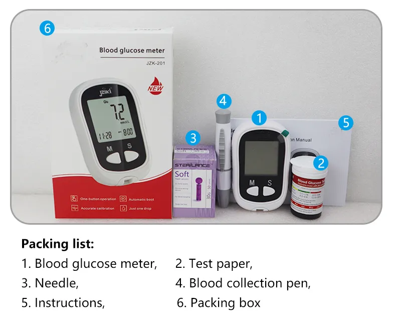 ORT201 blood glucose meter with CE ISO FDA