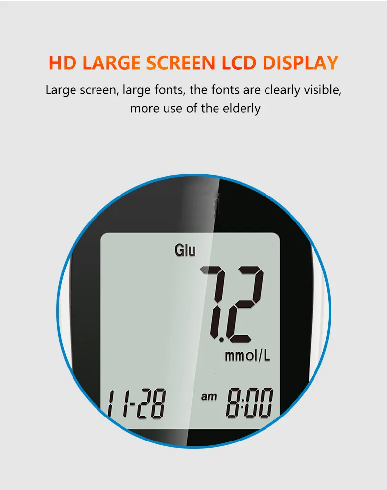 ORT201 blood glucose meter with CE ISO FDA