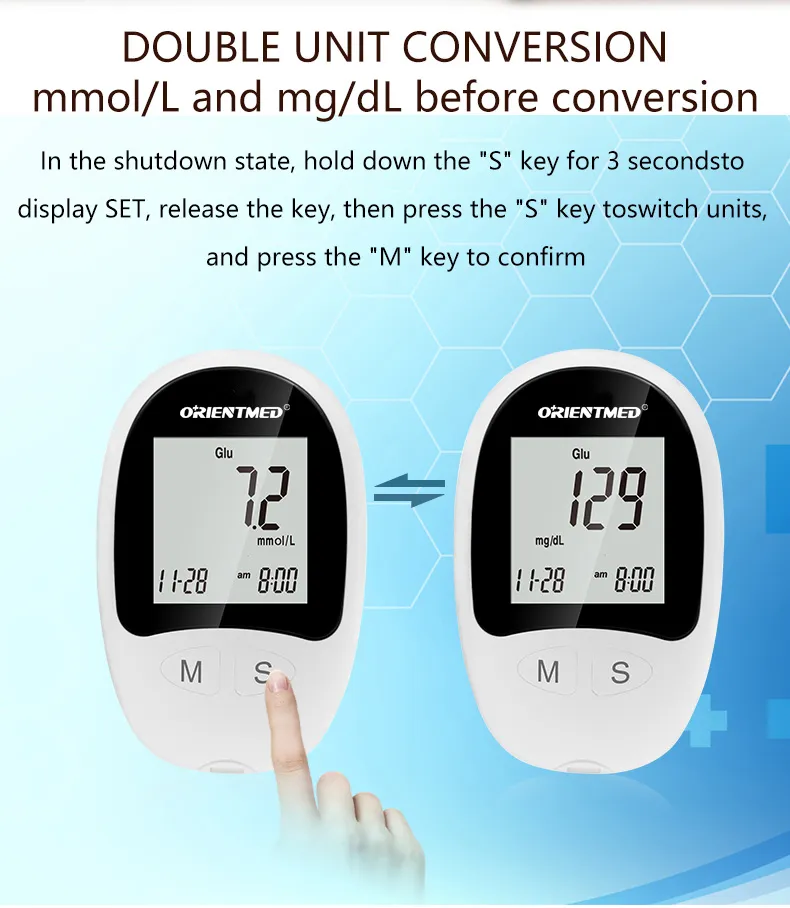 ORT202 blood glucose meter for home use