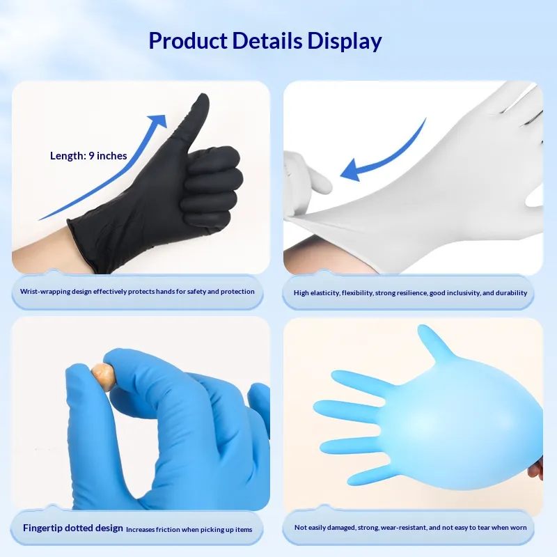 Green disposable nitril examination glove for hospital with powder free Green disposable nitril examination glove for hospital with powder free