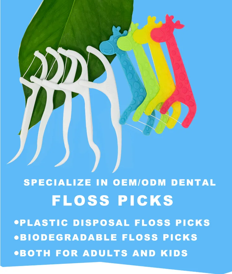 ORIENTMED Toothpick With Floss Flosser