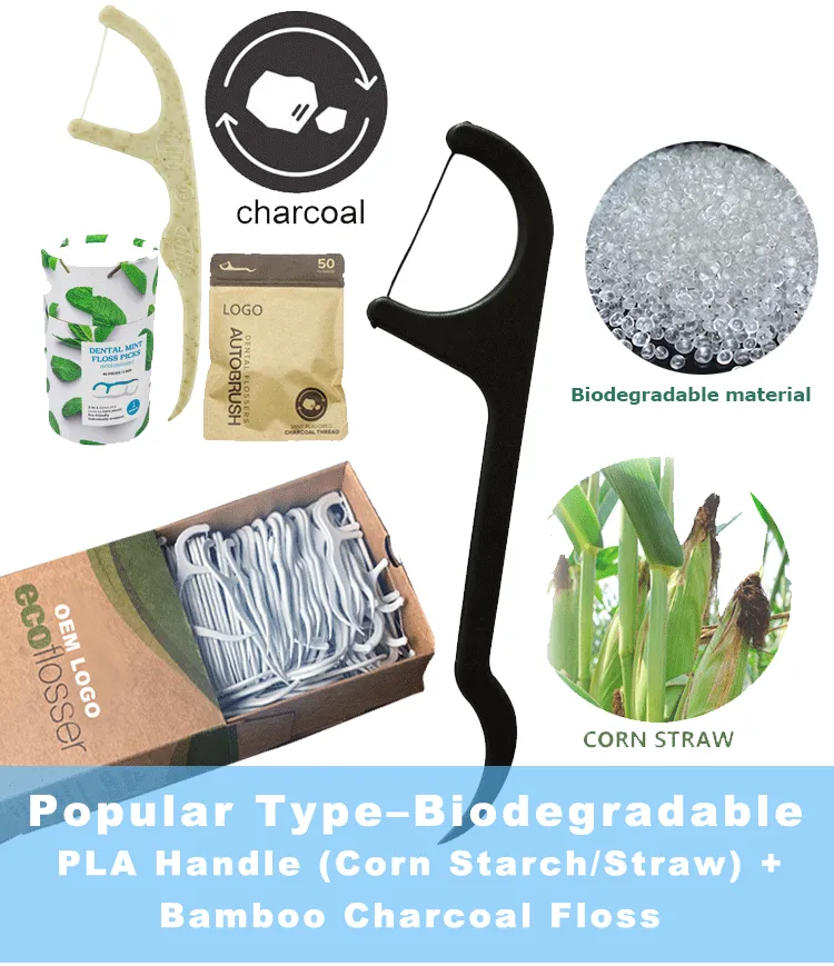 ORIENTMED Toothpick With Floss Flosser