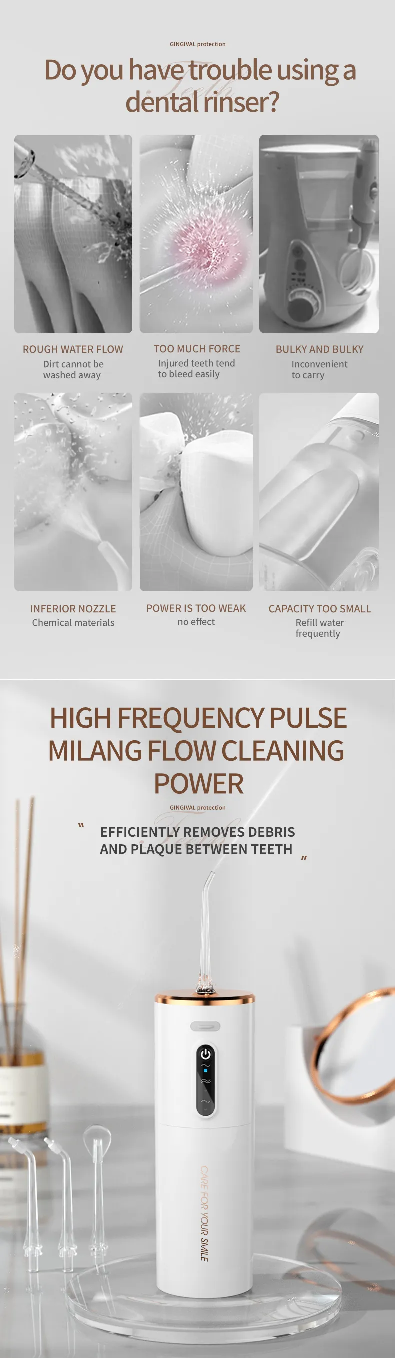 B31 Wholesale Professional Dental Spa Direct Mini Portable Oral Care Irrigator Device for Home Pharmacy