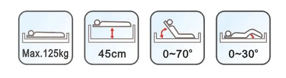 ORT3020W hospital bed with CE ISO FDA