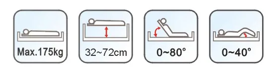 ORT3246WM hospital bed with CE ISO FDA