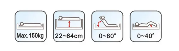 ORT3233WG hospital bed with CE ISO FDA