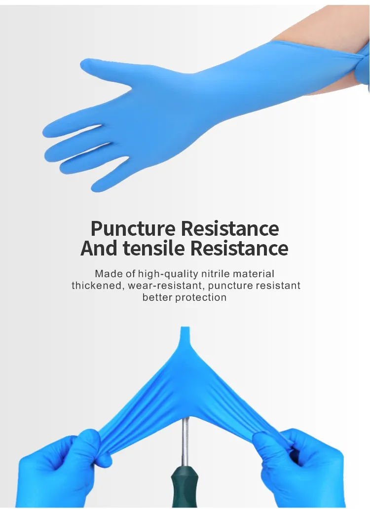 Green disposable nitril examination glove for hospital with powder free Green disposable nitril examination glove for hospital with powder free