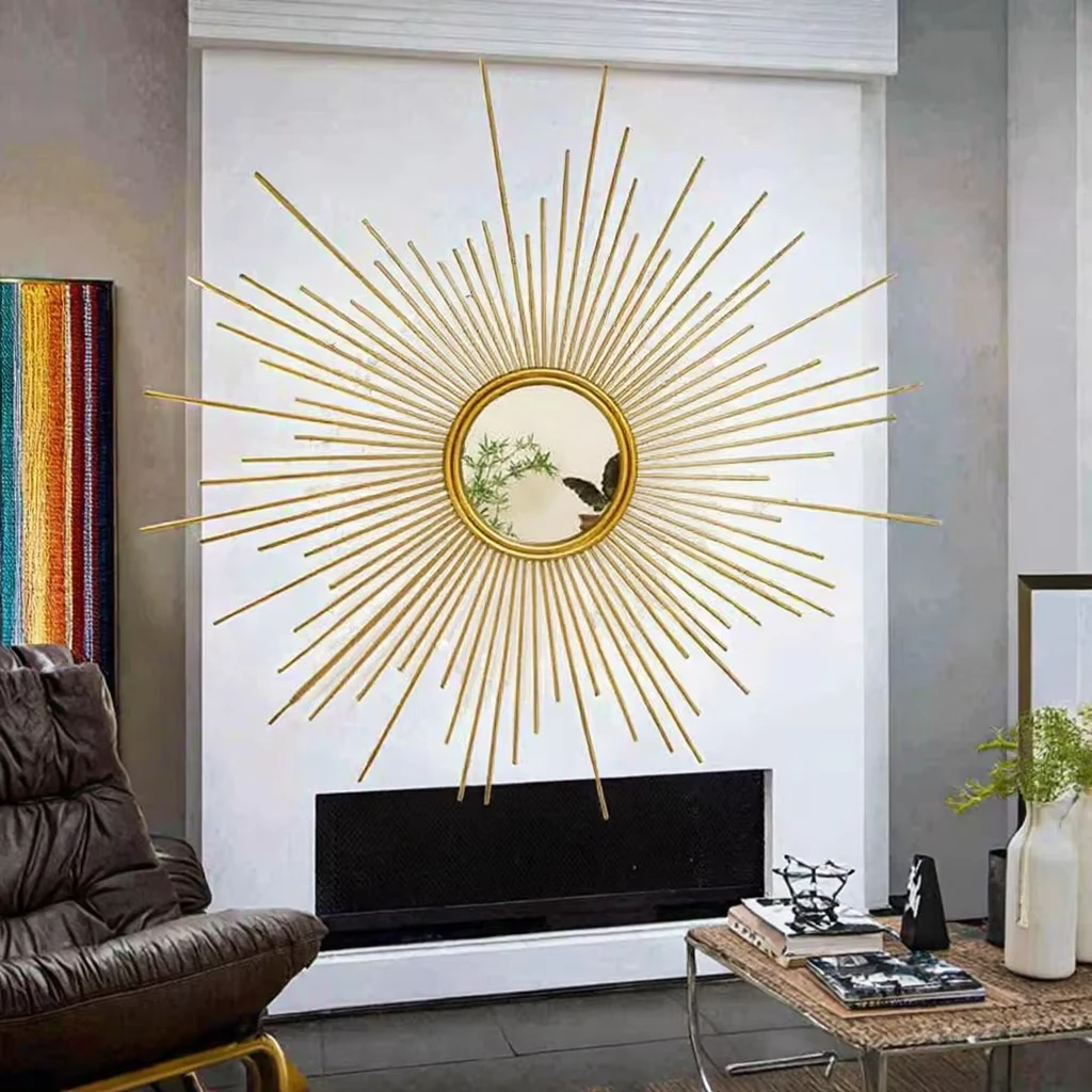 Hot Selling Modern Gold Luxury Handmade Full Length Decorative Wall Mirror for Bathroom Living Room Multi-Purpose Use Weddings