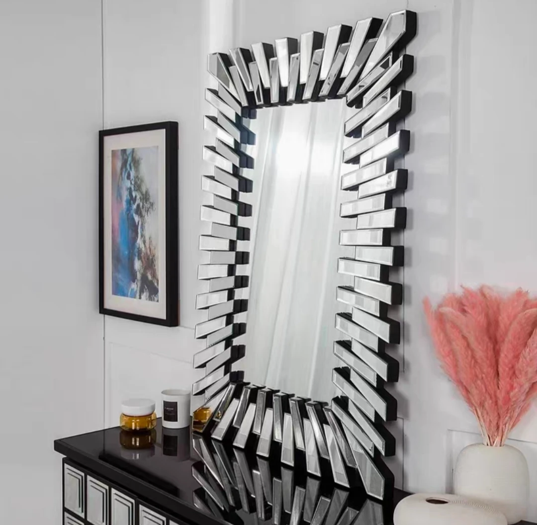 Bathroom Mirror, Venetian Splicing Mirror, Makeup Mirror, Wall Mounted Mirror, Living Room Mirror