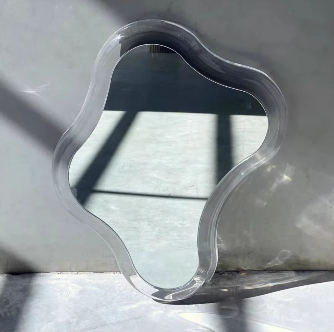 Mirror Hanging Wall Decor Acrylic Cloud Simple Dining Room Creative Art Shaped Decorative Mirrors Decoration