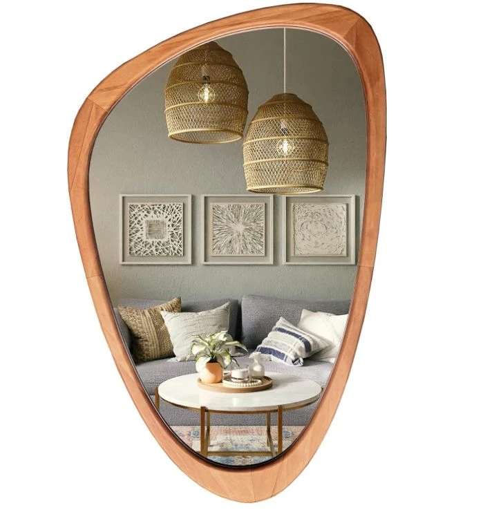 Wood Mirror for Mid Century Modern Decor 30.5